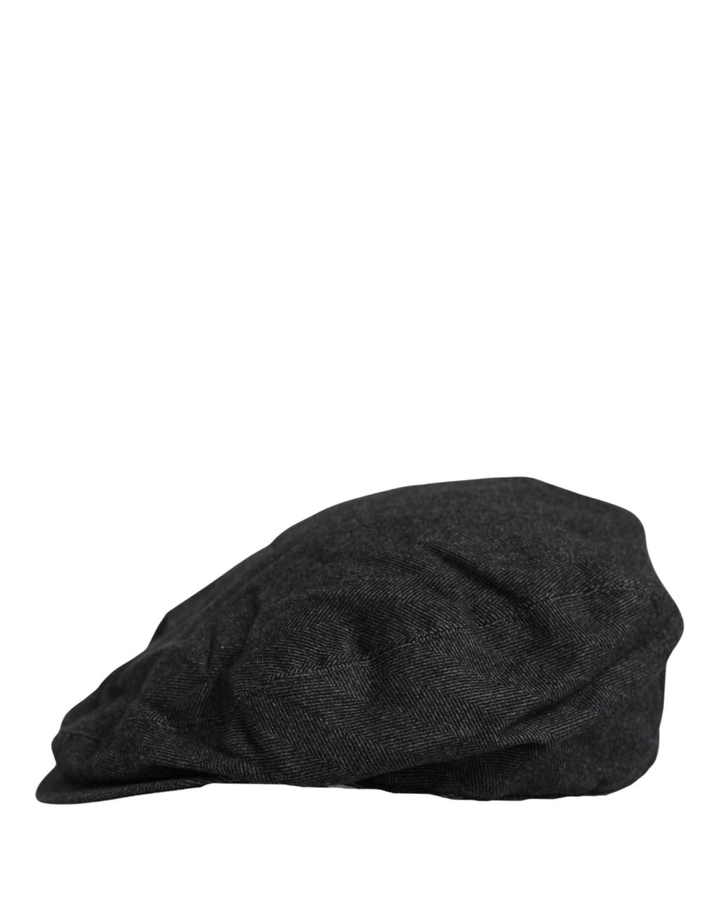Dolce & Gabbana Herren Schwarze Baumwoll Flat Cap Schirmmütze