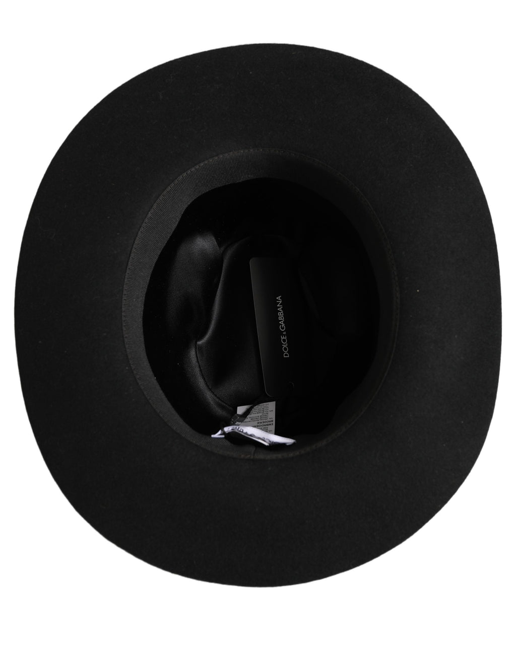 Dolce & Gabbana Herren Schwarzer Klassischer Fedora Hut mit breiter Krempe Capello