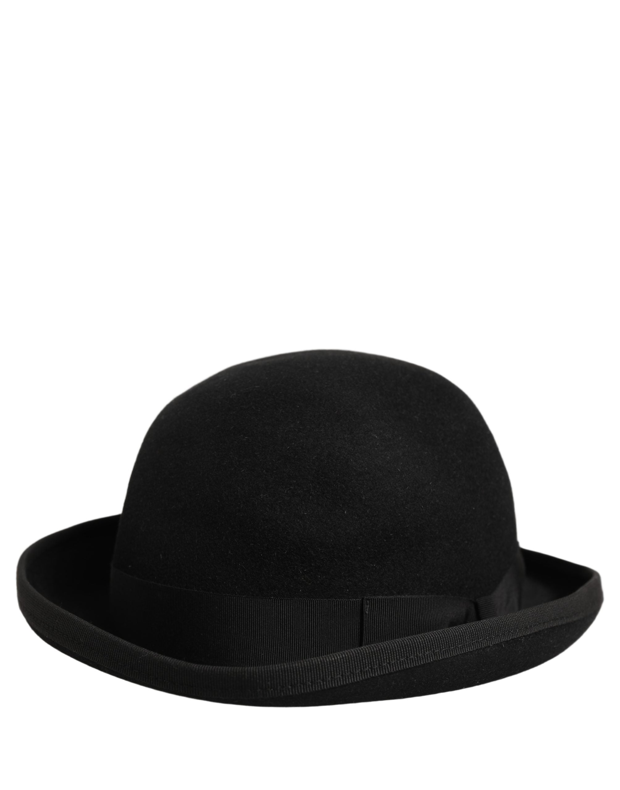 Dolce & Gabbana Herren Hut aus schwarzem Kaninchenfell Filz, Modell Bowler