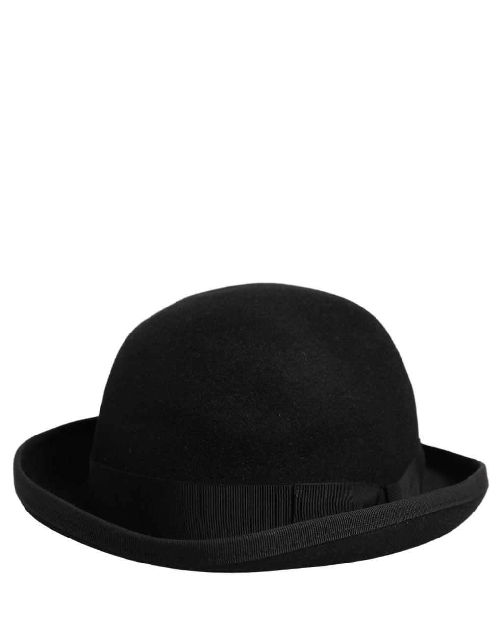 Dolce & Gabbana Herren Hut aus schwarzem Kaninchenfell Filz, Modell Bowler