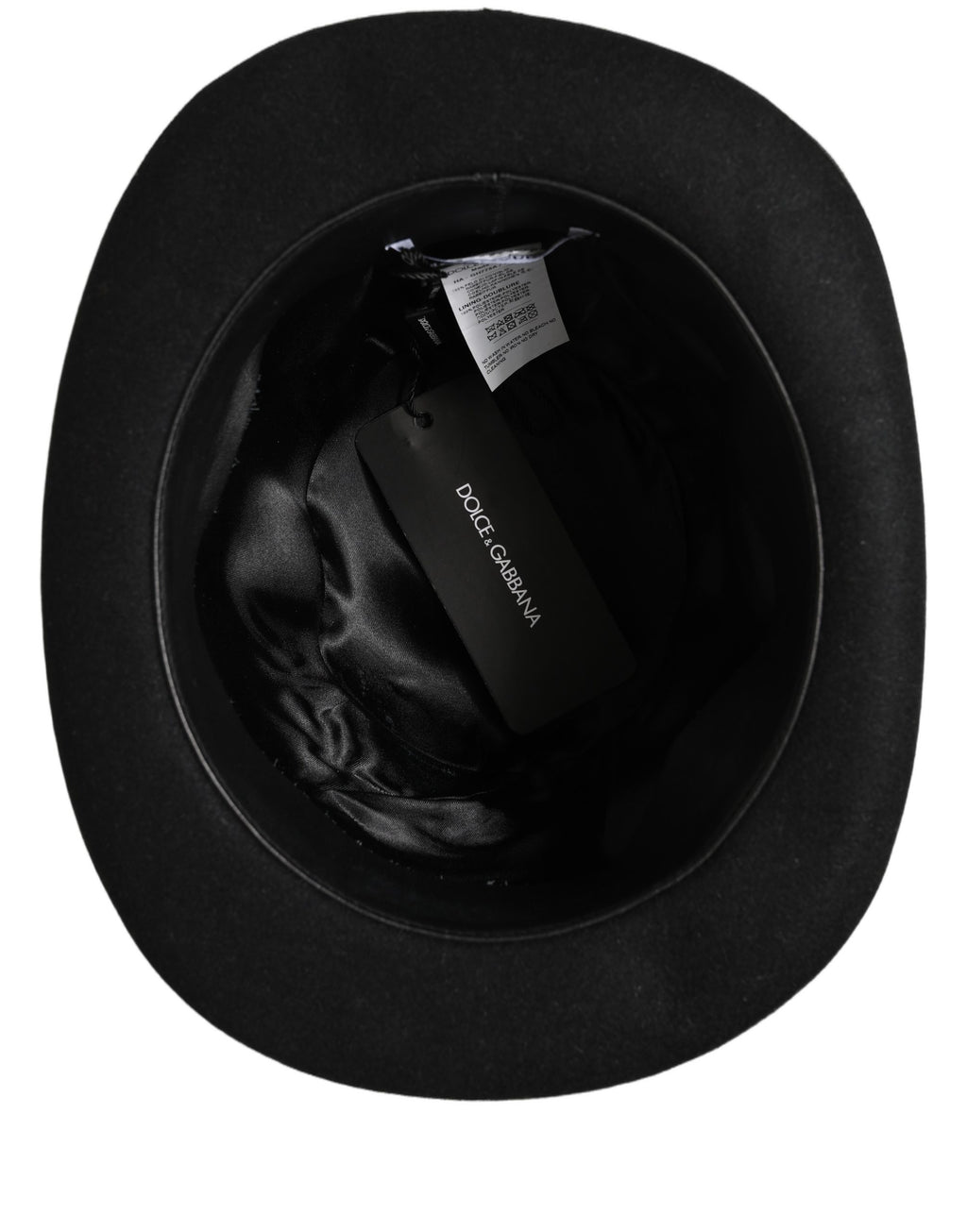 Dolce & Gabbana Herren Hut aus schwarzem Kaninchenfell Filz, Modell Bowler