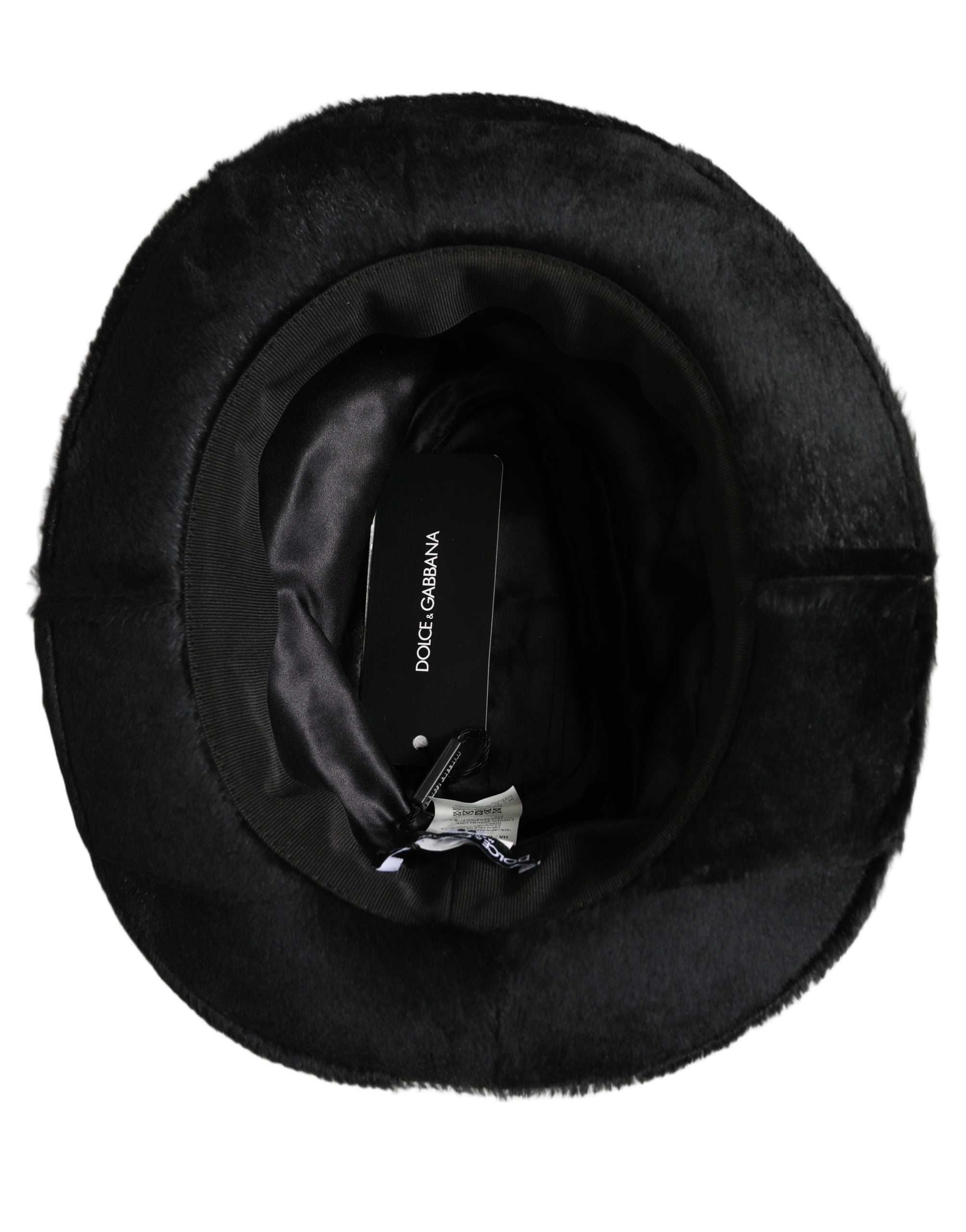 Dolce & Gabbana Herren Schwarzer Klassischer Fedora Hut mit breiter Krempe Capello