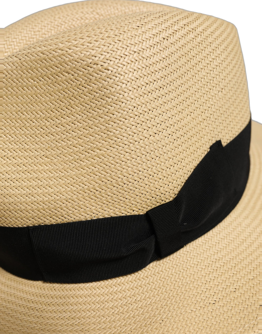 Dolce & Gabbana Herren Beige Paper Straw Fedora Panama Hut