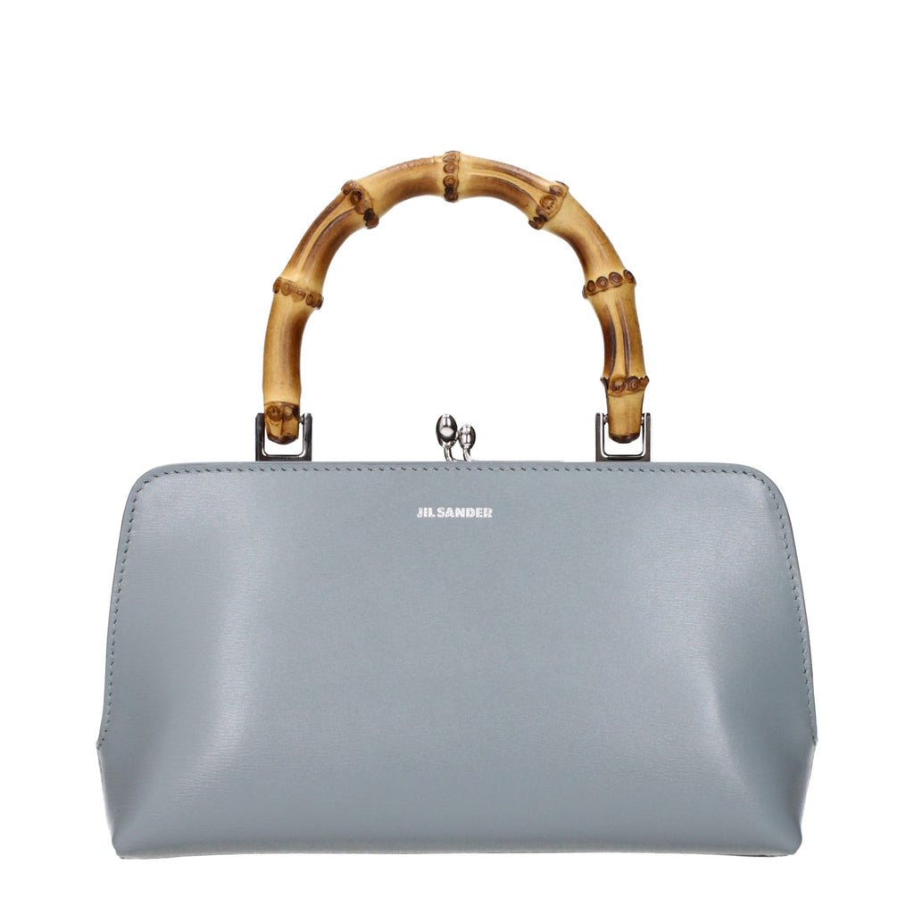 Jil Sander Graue Lederhandtasche