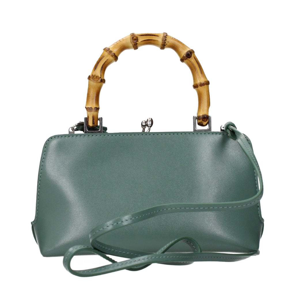 Jil Sander Grüne Lederhandtasche