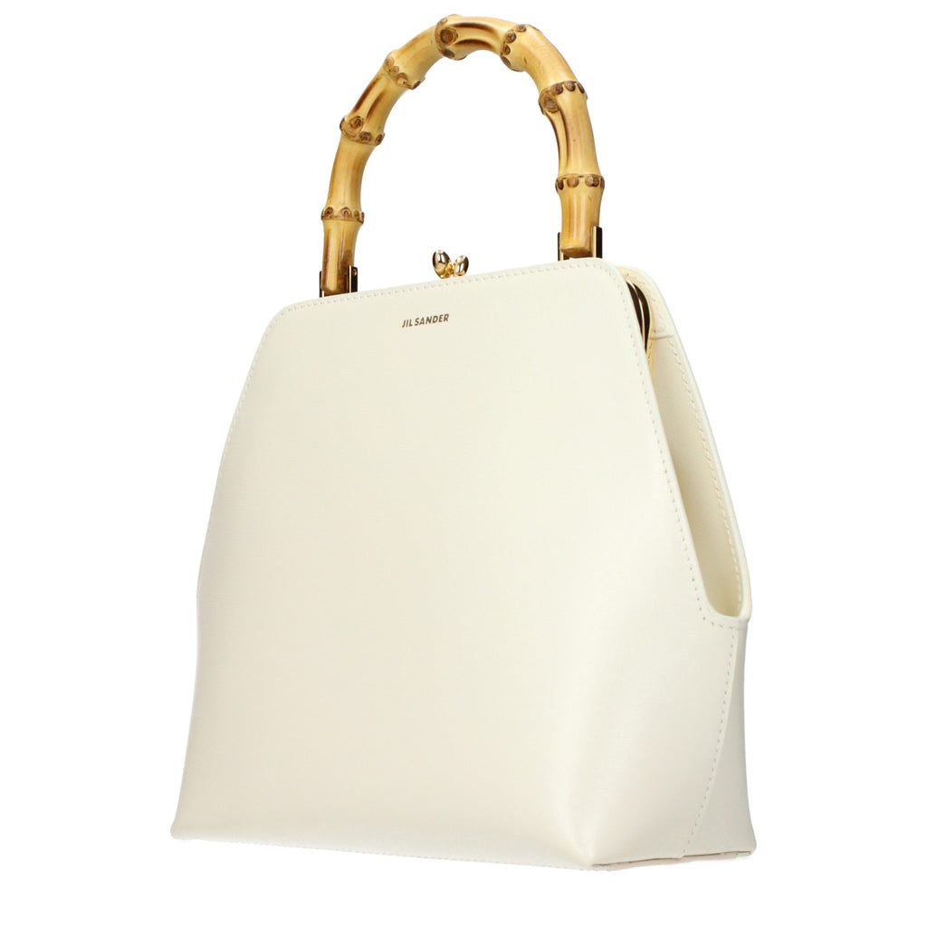 Jil Sander Beige Leder Handtasche
