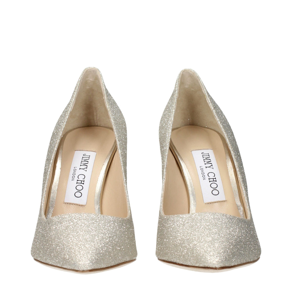 Jimmy Choo Pumps aus Kunststoff mit hohen Absätzen in Gold