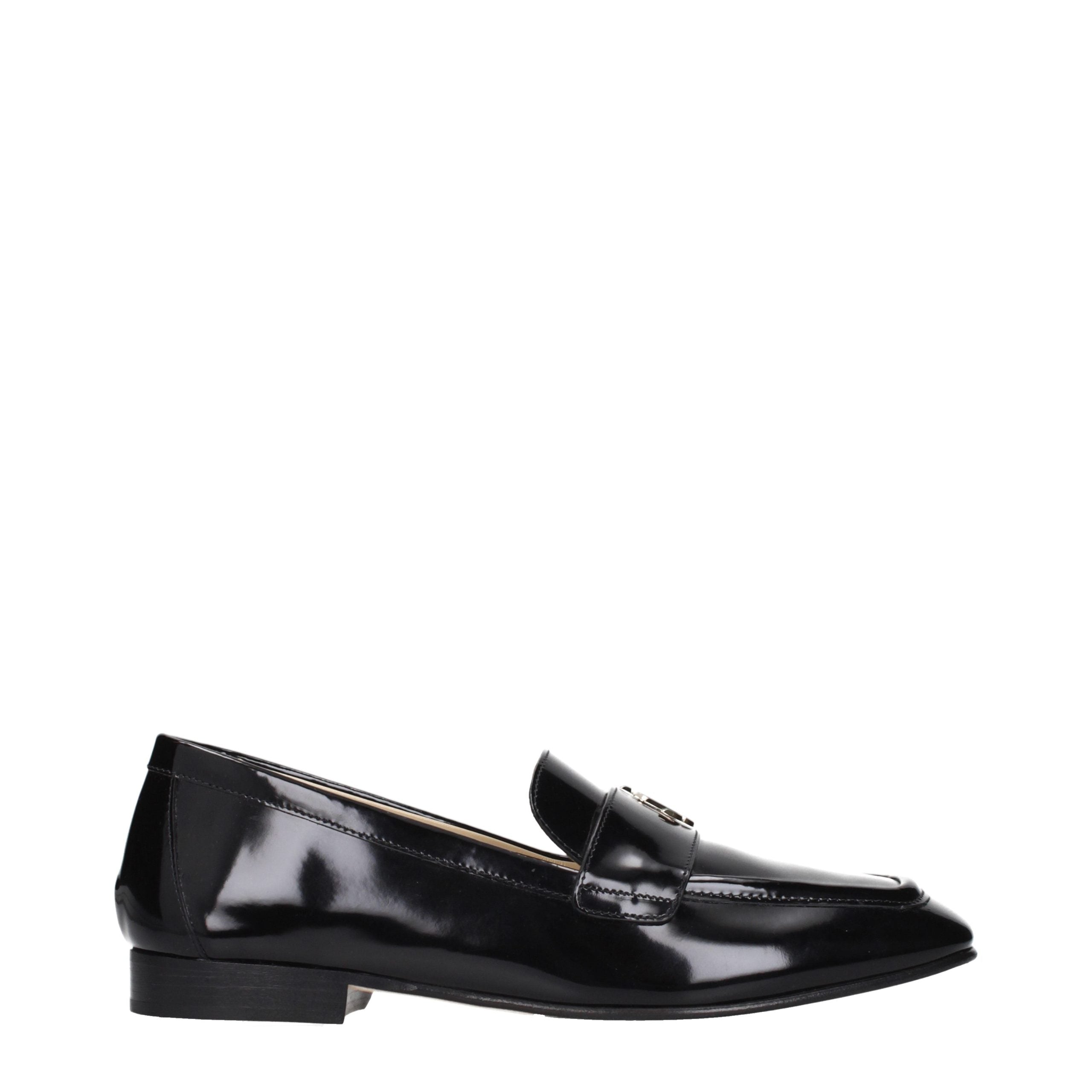 Jimmy Choo Schwarze Leder Loafer zum Hineinschlüpfen