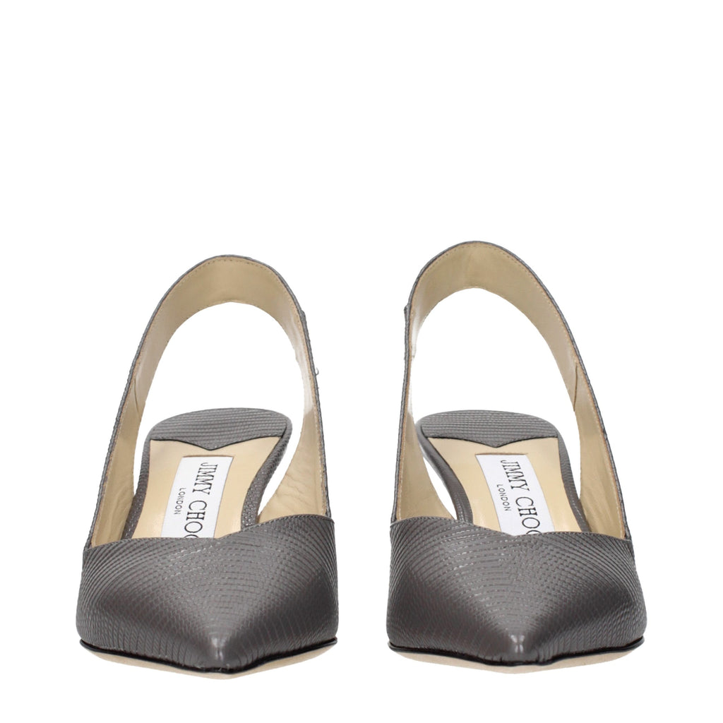 Jimmy Choo Graue Lederpumps