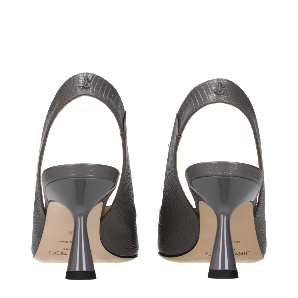 Jimmy Choo Graue Lederpumps