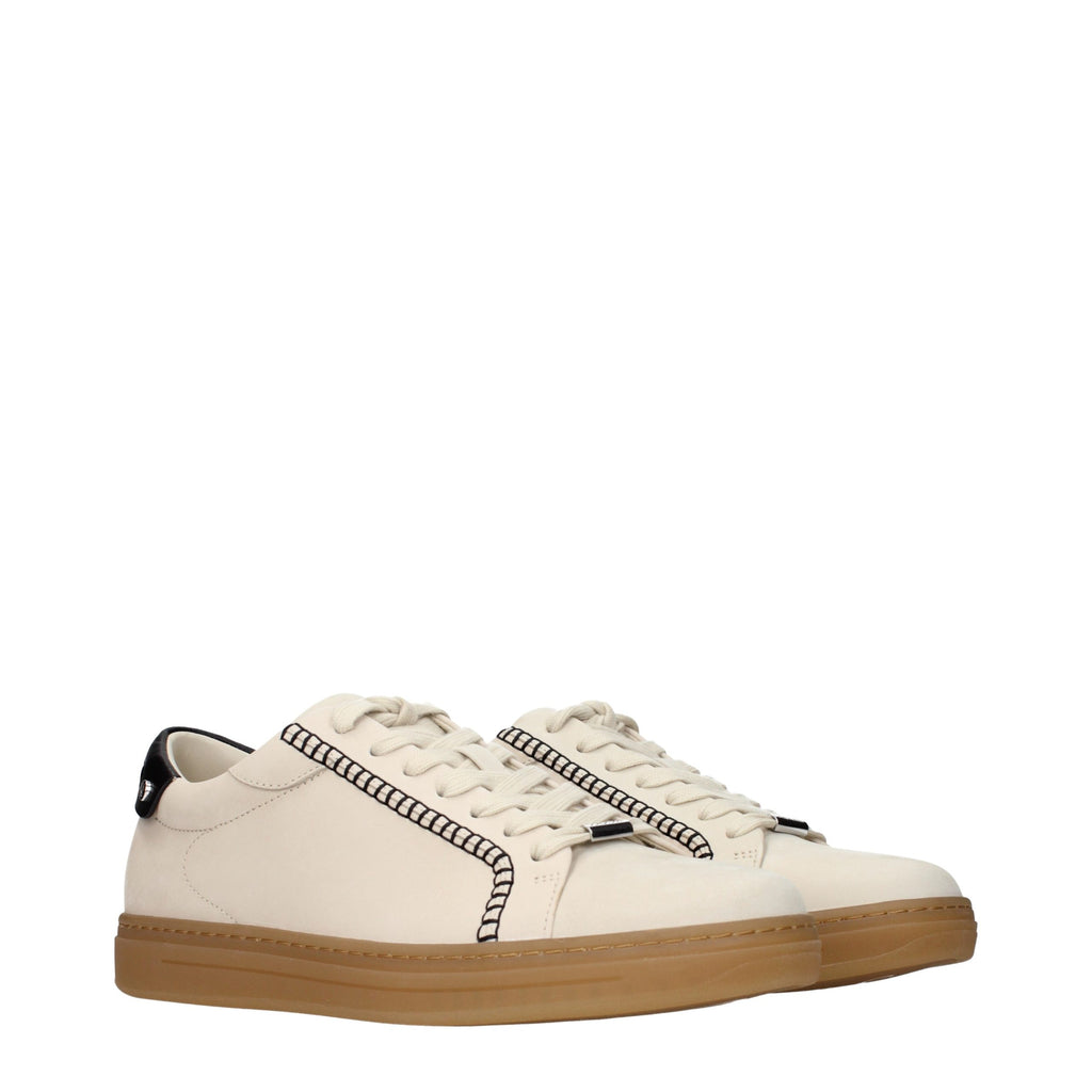 Jimmy Choo Beige Leder Low-Top Sneaker