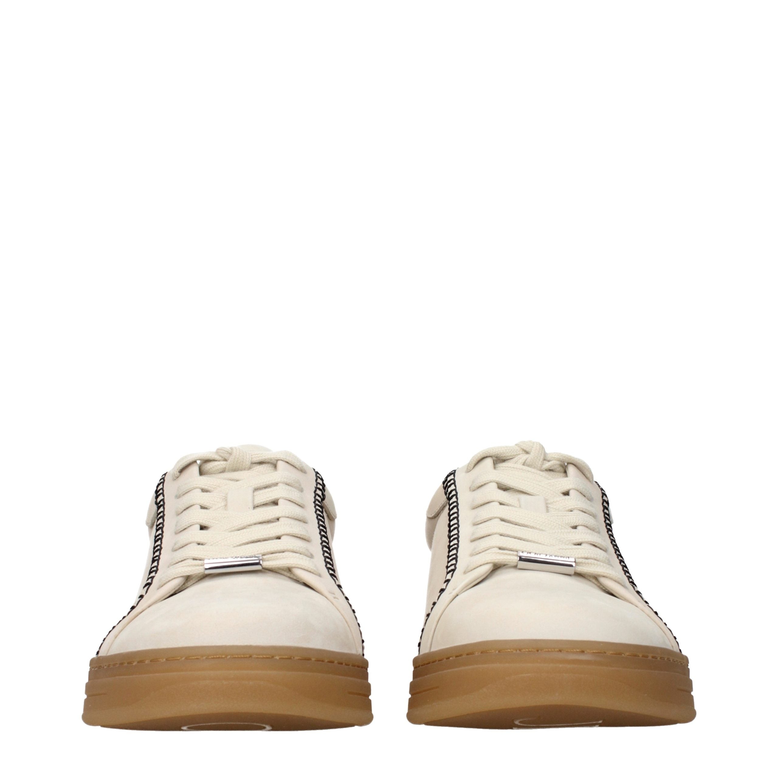 Jimmy Choo Beige Leder Low-Top Sneaker