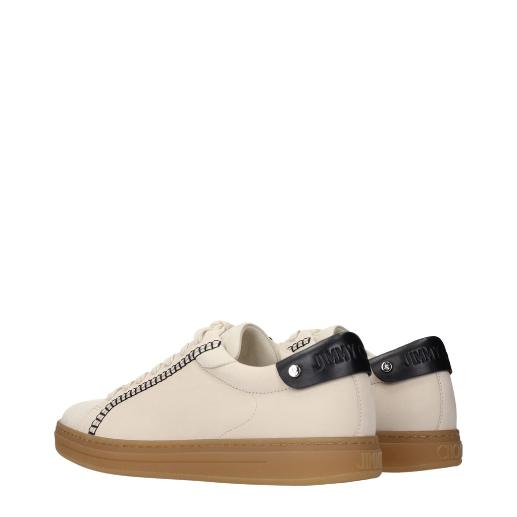 Jimmy Choo Beige Leder Low-Top Sneaker
