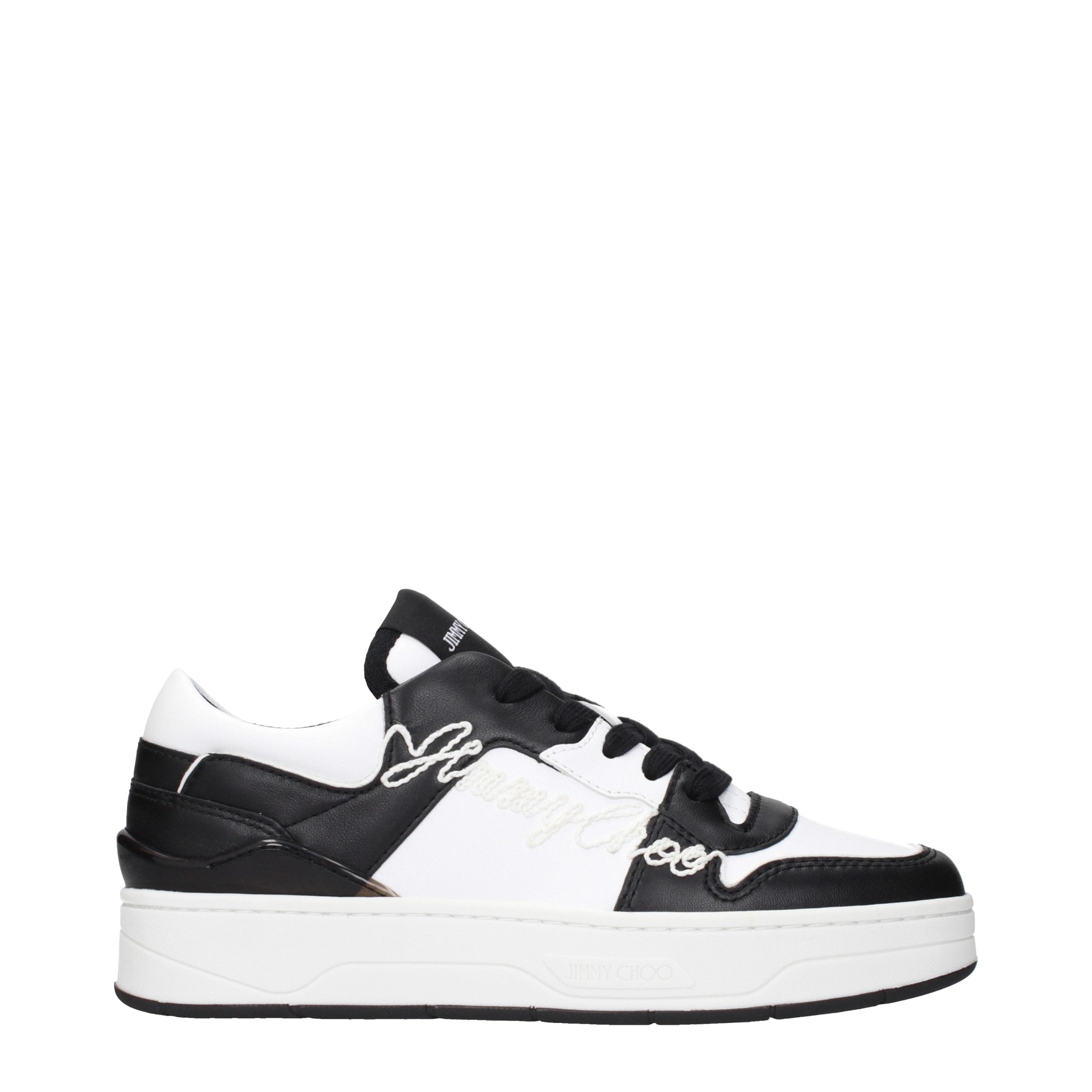 Jimmy Choo Schwarze Leder Low-Top-Sneaker