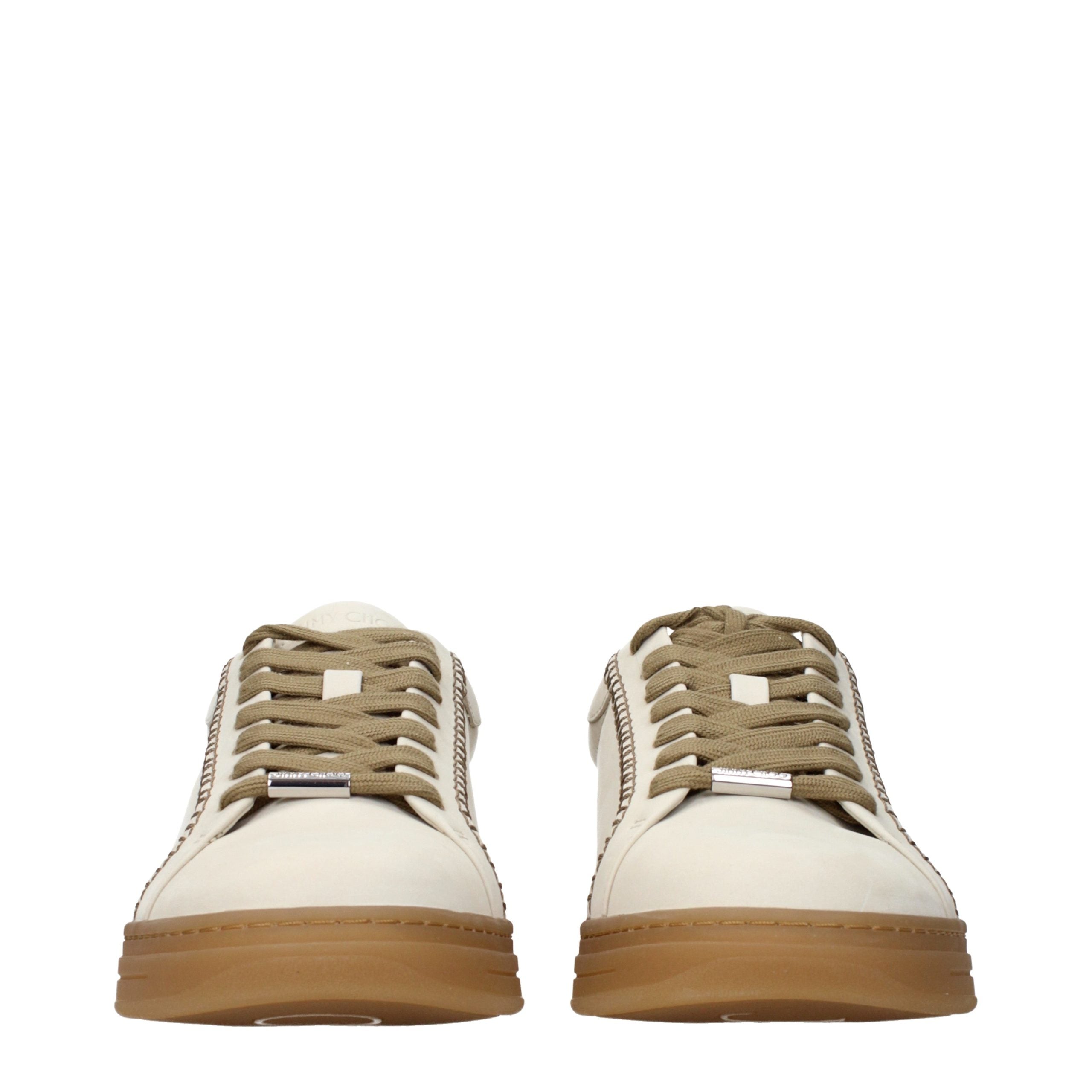 Jimmy Choo Beige Leder Low-Top Sneaker