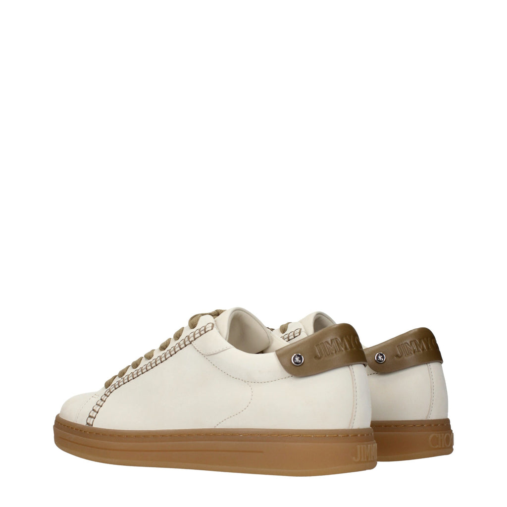 Jimmy Choo Beige Leder Low-Top Sneaker
