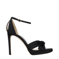 Jimmy Choo Schwarze Satin-Plateau-Sandalen