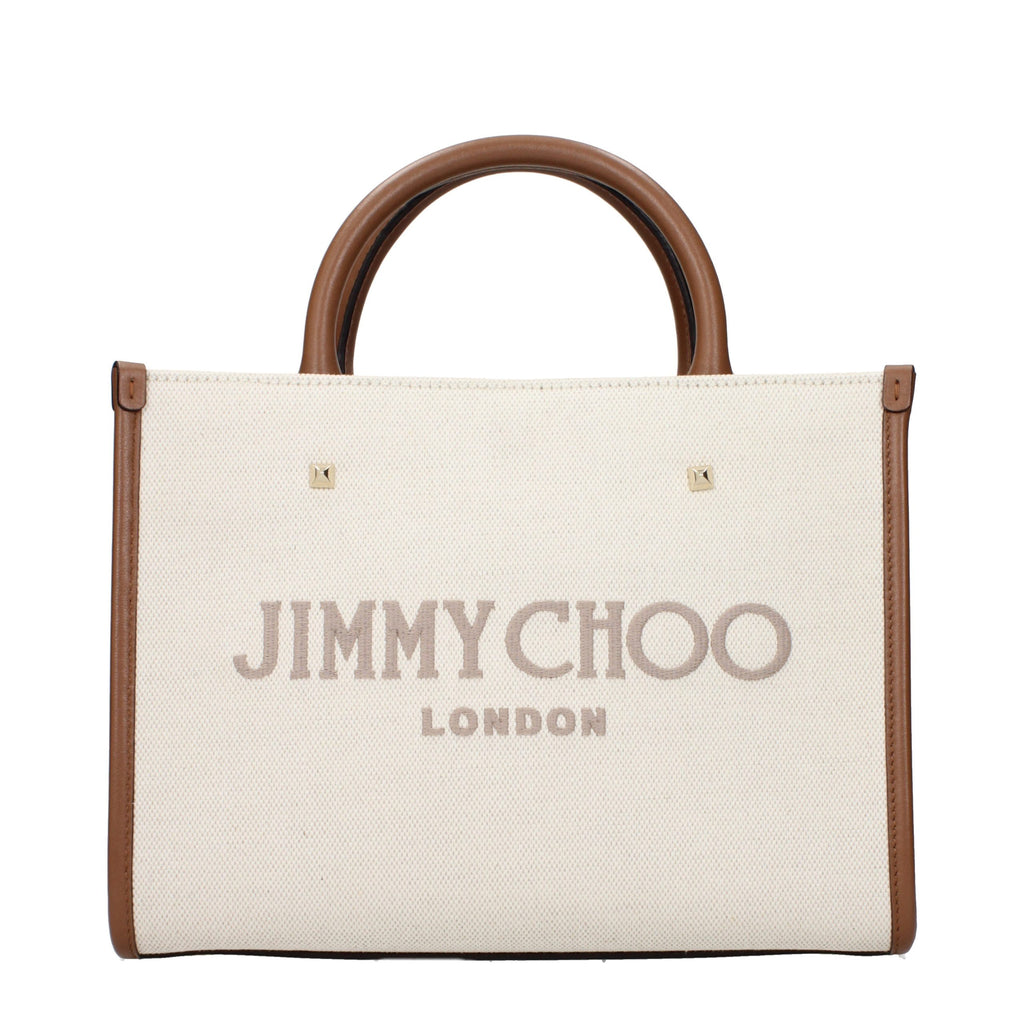 Jimmy Choo Beige Stoff-Handtasche