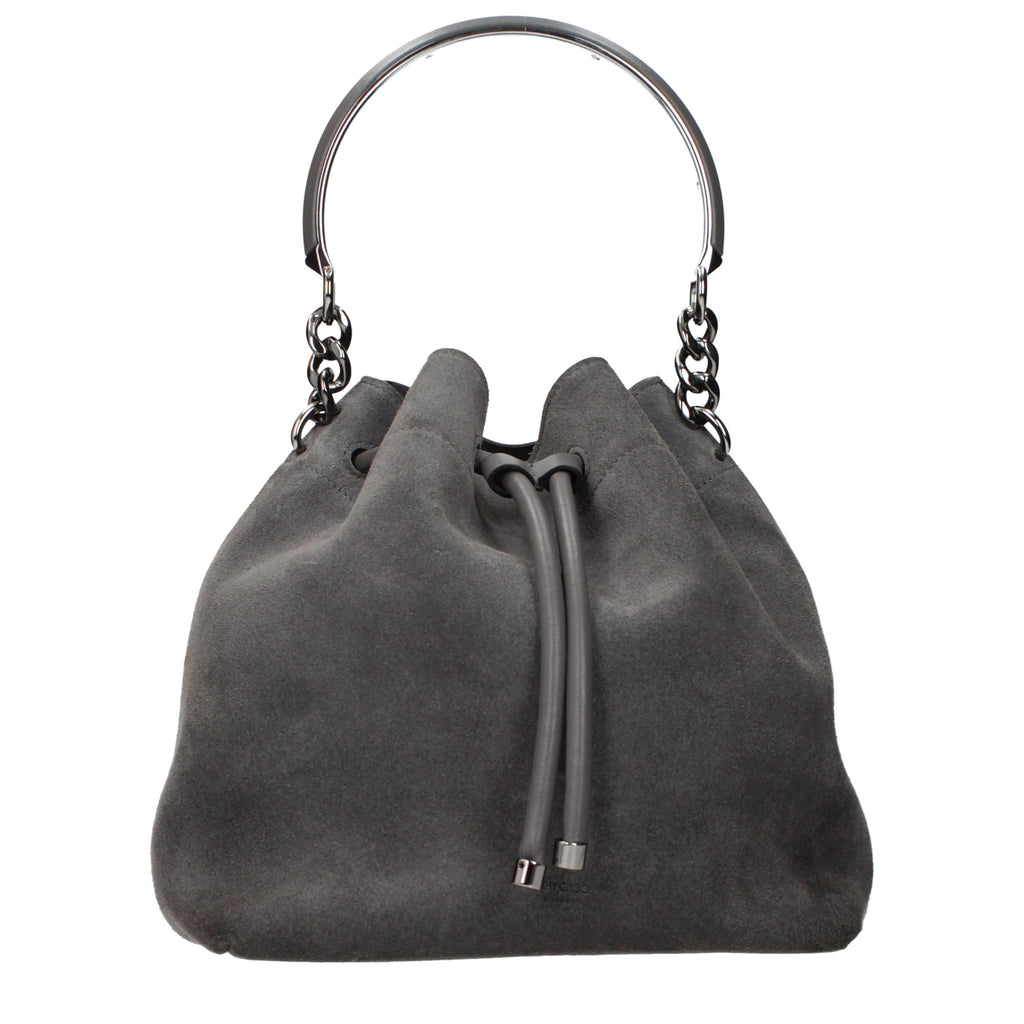 Jimmy Choo Graue Lederhandtasche