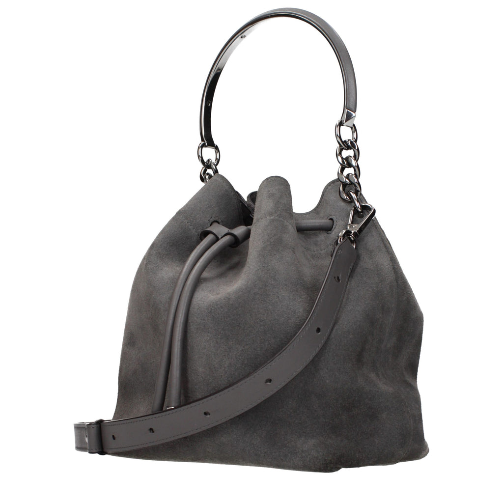 Jimmy Choo Graue Lederhandtasche