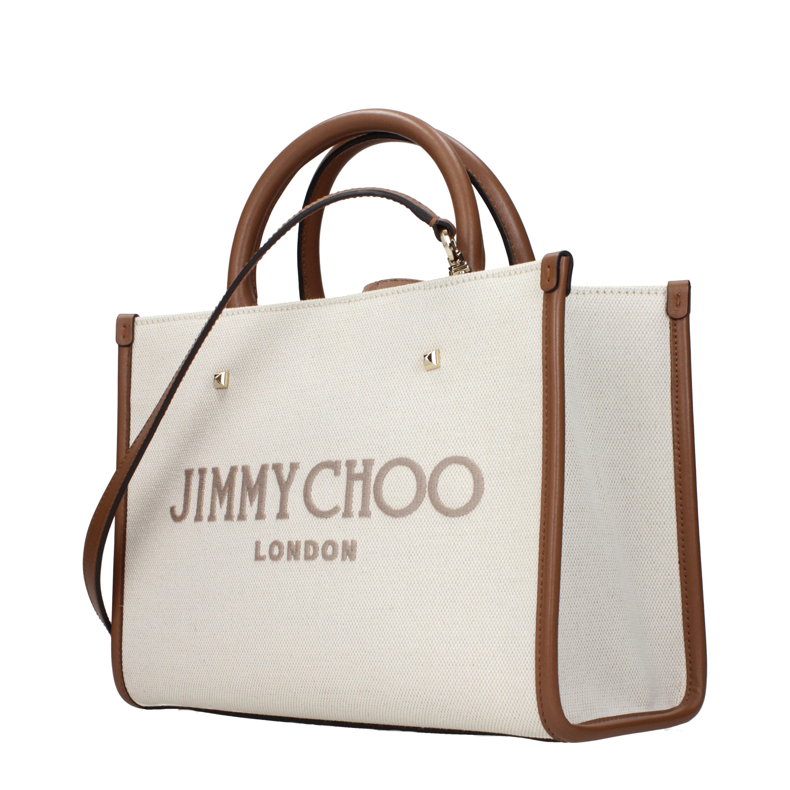 Jimmy Choo Beige Stoff-Handtasche