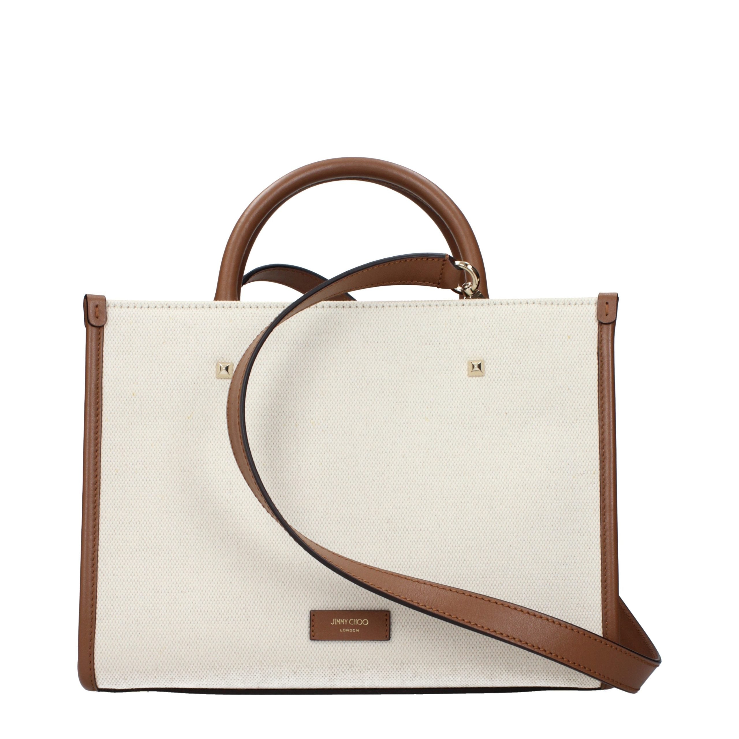 Jimmy Choo Beige Stoff-Handtasche