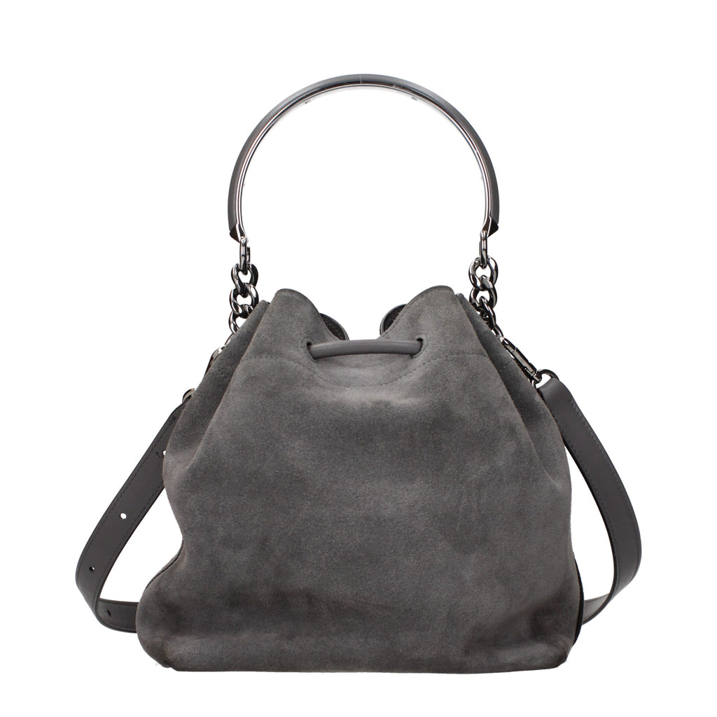 Jimmy Choo Graue Lederhandtasche