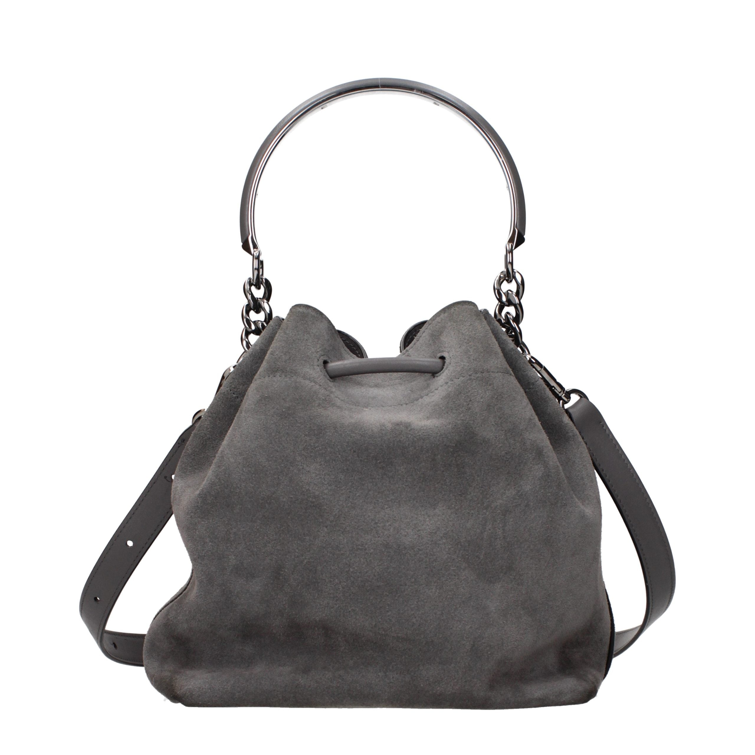 Jimmy Choo Graue Lederhandtasche