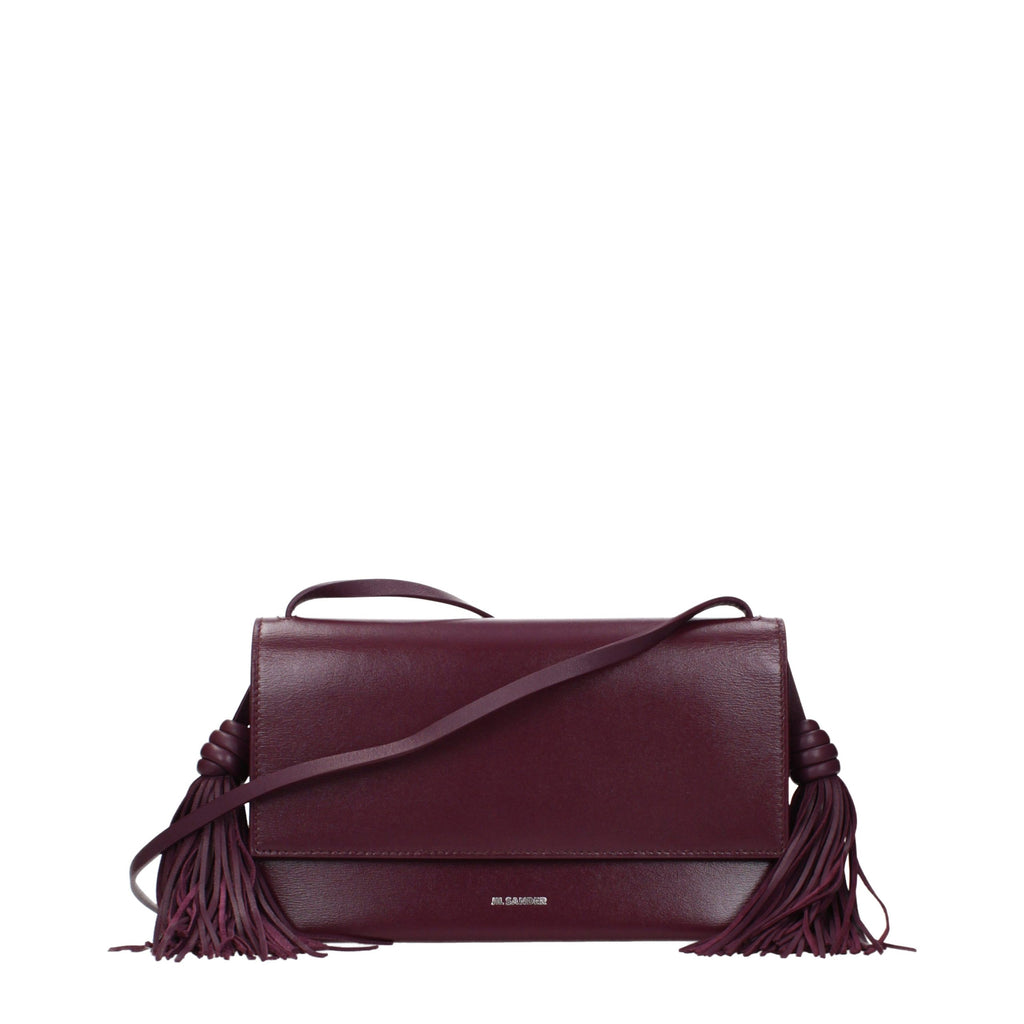 Jil Sander Rote Leder Umhängetasche
