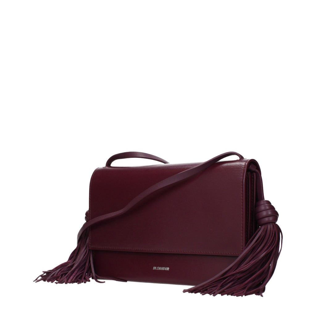 Jil Sander Rote Leder Umhängetasche