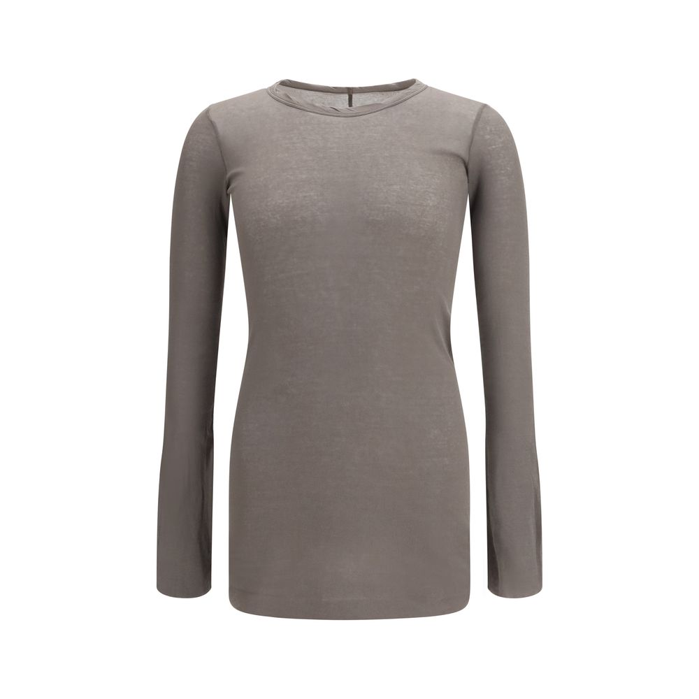 Rick Owens Braunes Baumwoll-Langarmshirt