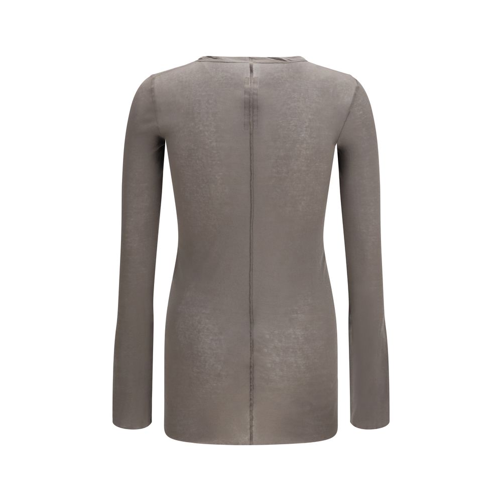 Rick Owens Braunes Baumwoll-Langarmshirt