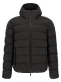 Moncler Schwarze Polyester-Jacke in voller Länge
