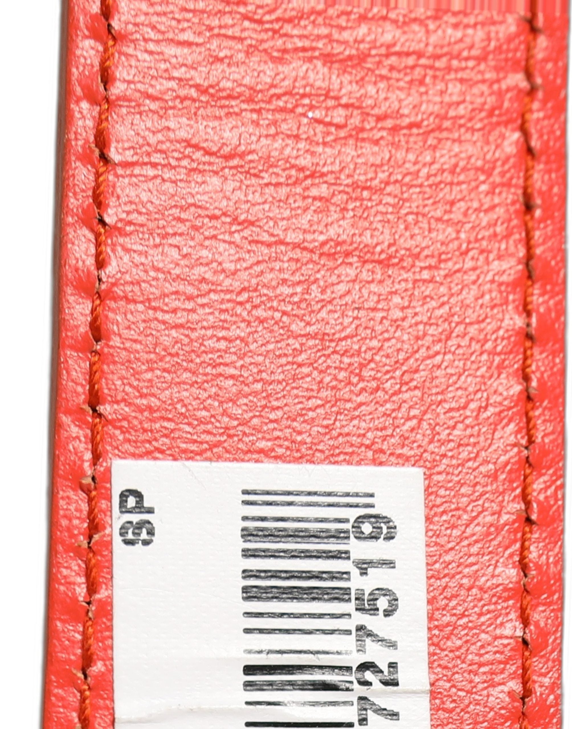 Dolce & Gabbana Roter Ledergürtel mit silberner Metallschnalle Cintura