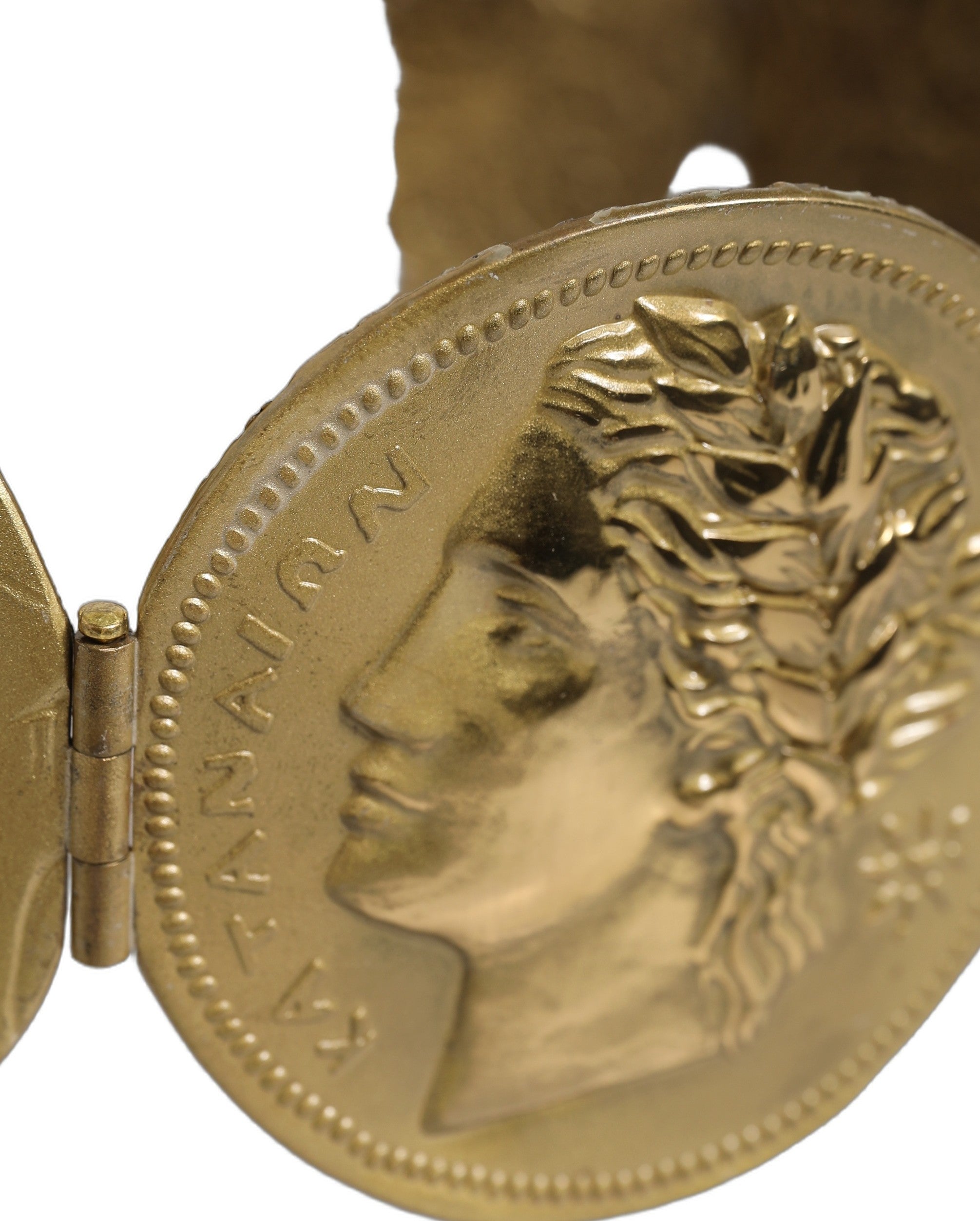 Dolce & Gabbana Gürtel "Cintura" aus Messing mit Gold-Finish und Münz-Applikationen