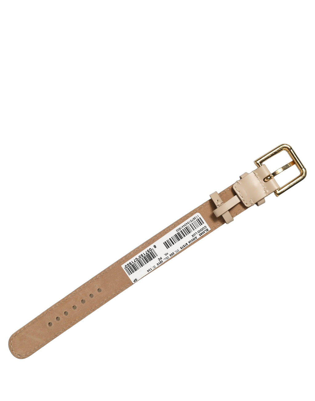 Dolce & Gabbana Armband aus beigem Kalbsleder mit goldener Schnalle