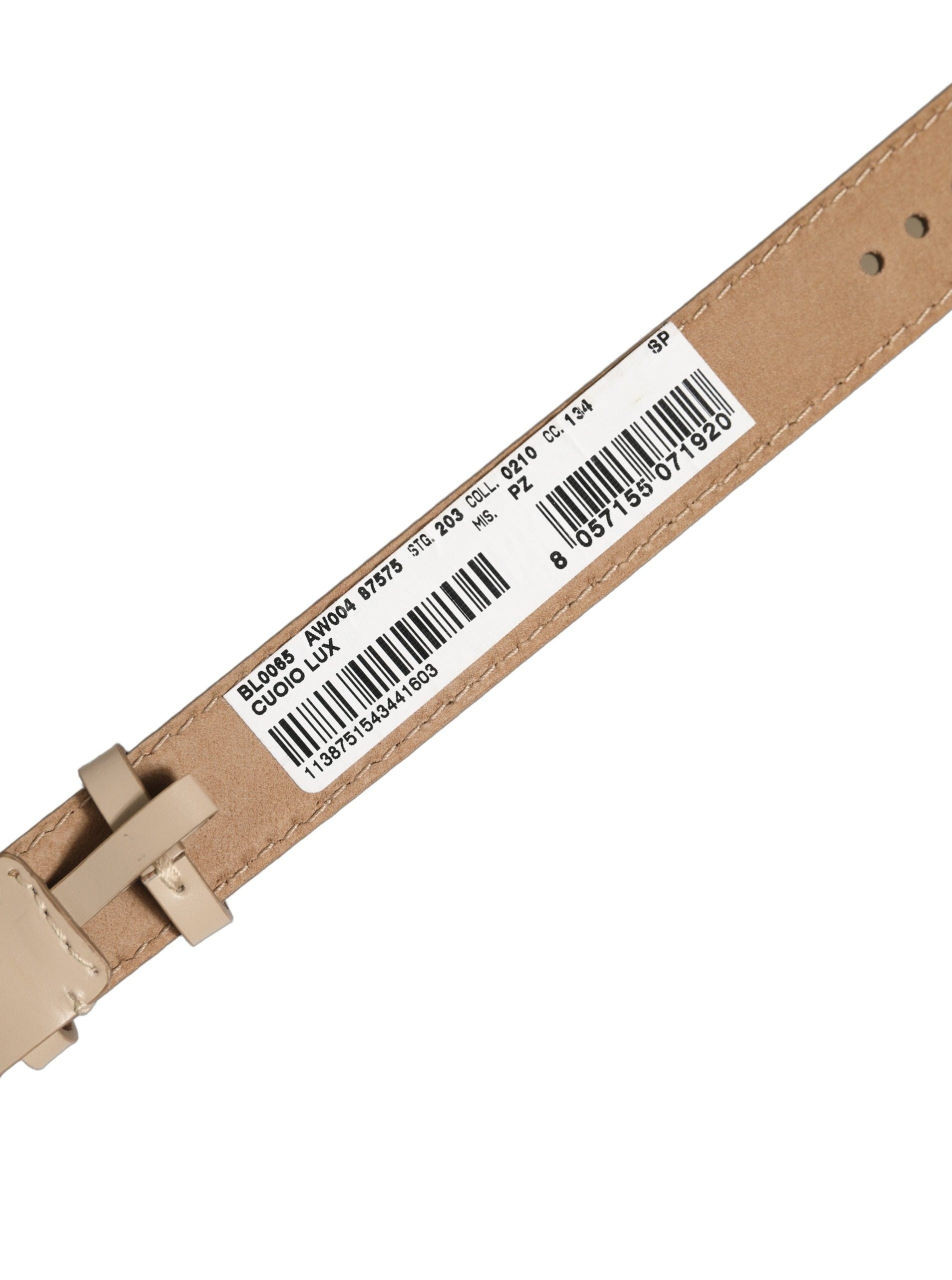 Dolce & Gabbana Armband aus beigem Kalbsleder mit goldener Schnalle