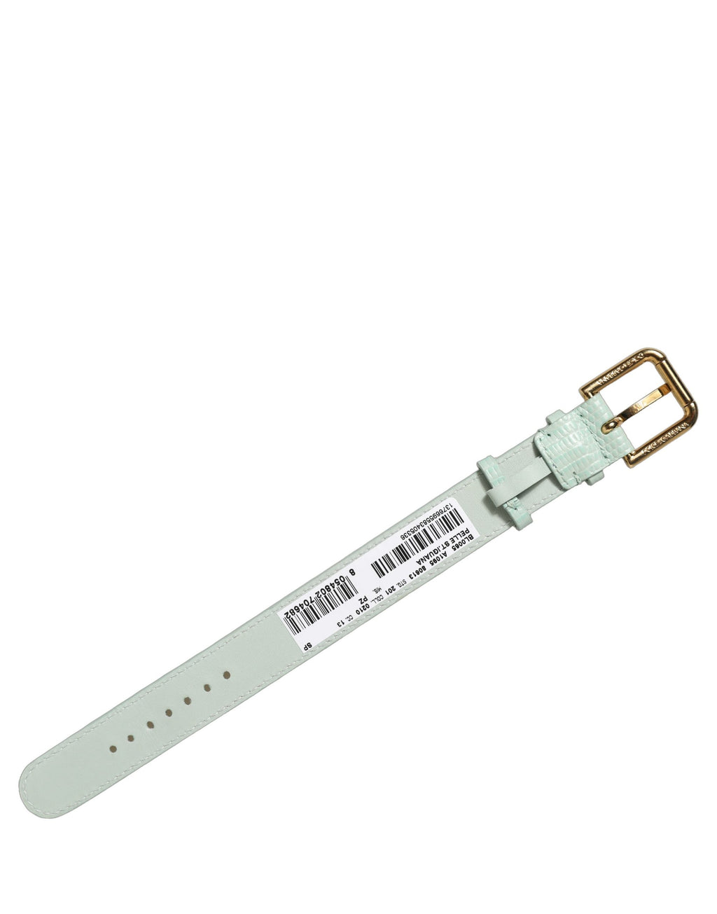 Dolce & Gabbana Armband aus grünem Leder mit goldener Schnalle
