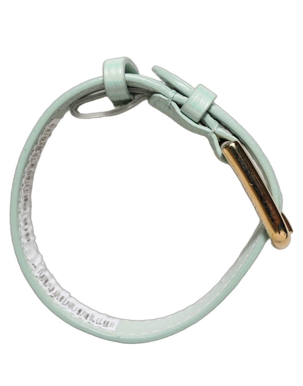 Dolce & Gabbana Armband aus grünem Leder mit goldener Schnalle