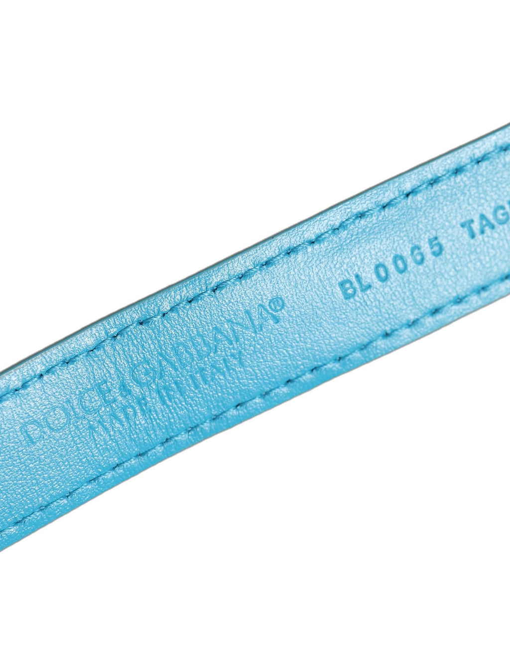 Dolce & Gabbana Armband aus türkisfarbenem Krokodilleder mit goldener Schnalle