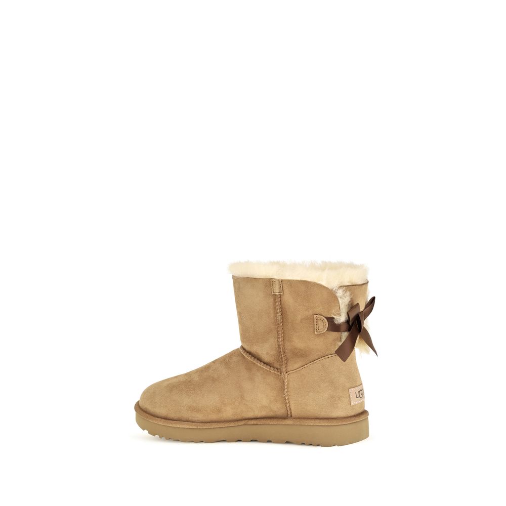UGG Beige Leder Stiefeletten