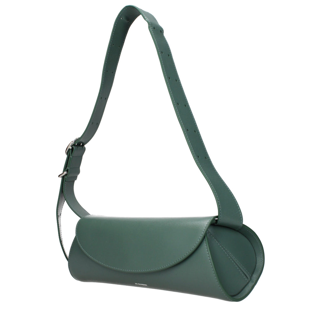 Jil Sander Grüne Leder Crossbody Tasche