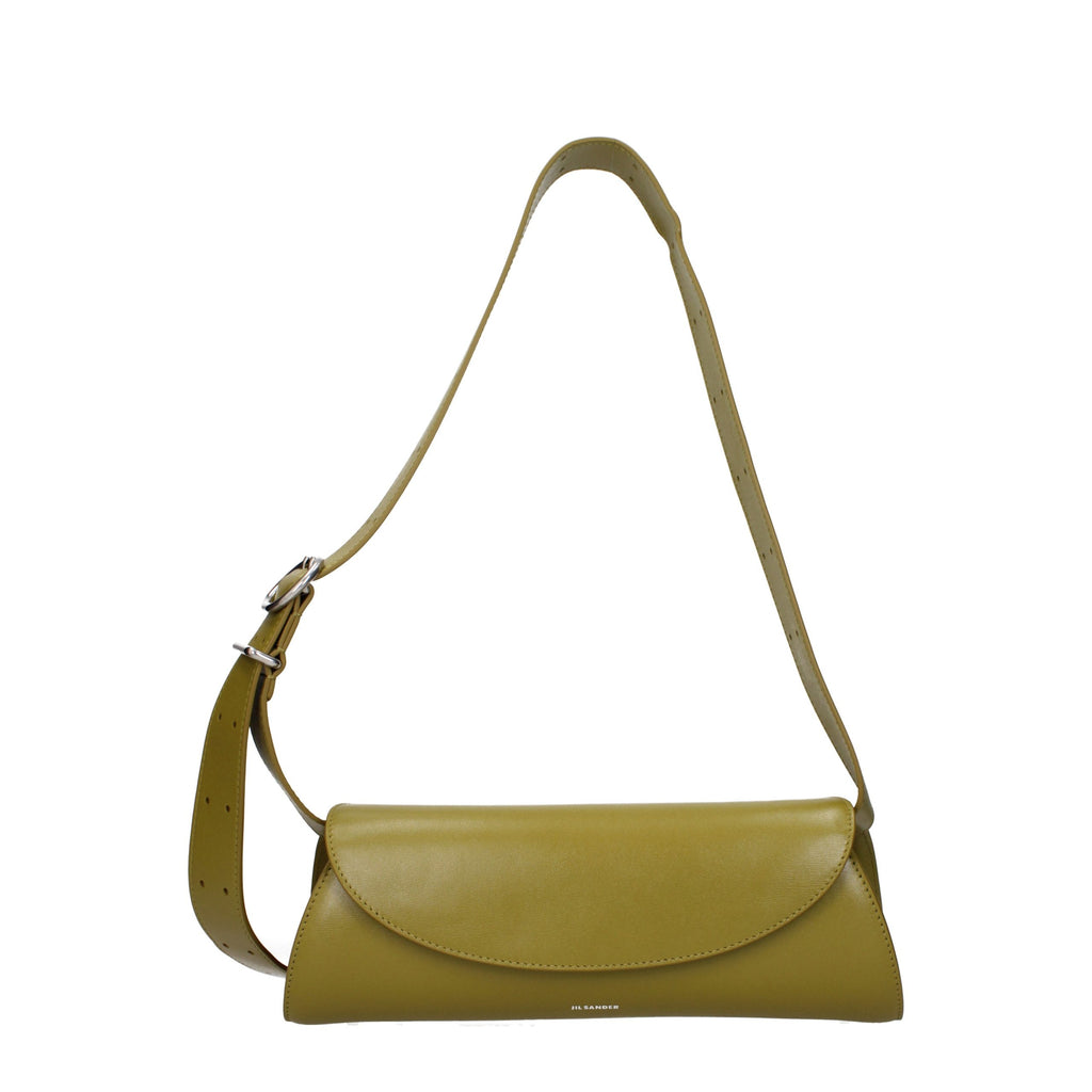 Jil Sander Grüne Leder Crossbody Tasche