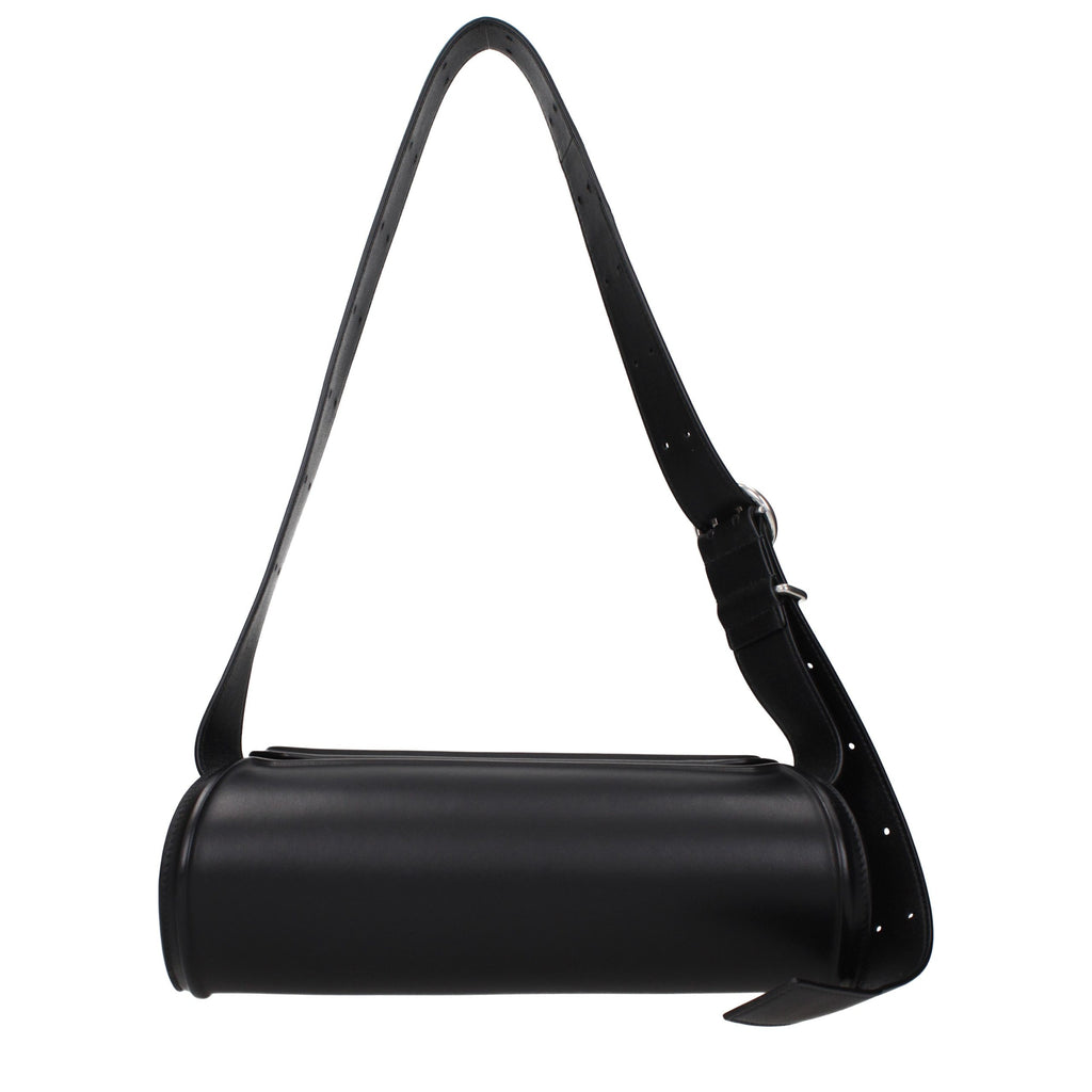 Jil Sander Schwarze Leder Umhängetasche