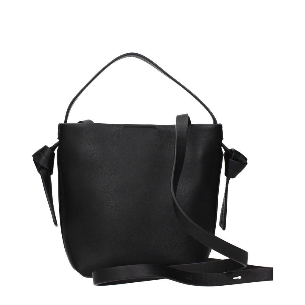 Jil Sander Schwarze Lederhandtasche