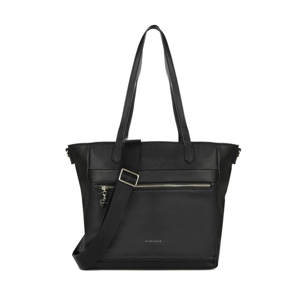 MIRIADE Schwarze Schultertasche aus Polyethylen