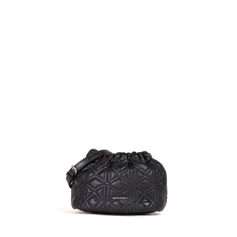 MIRIADE Schwarze Schultertasche aus Polyethylen