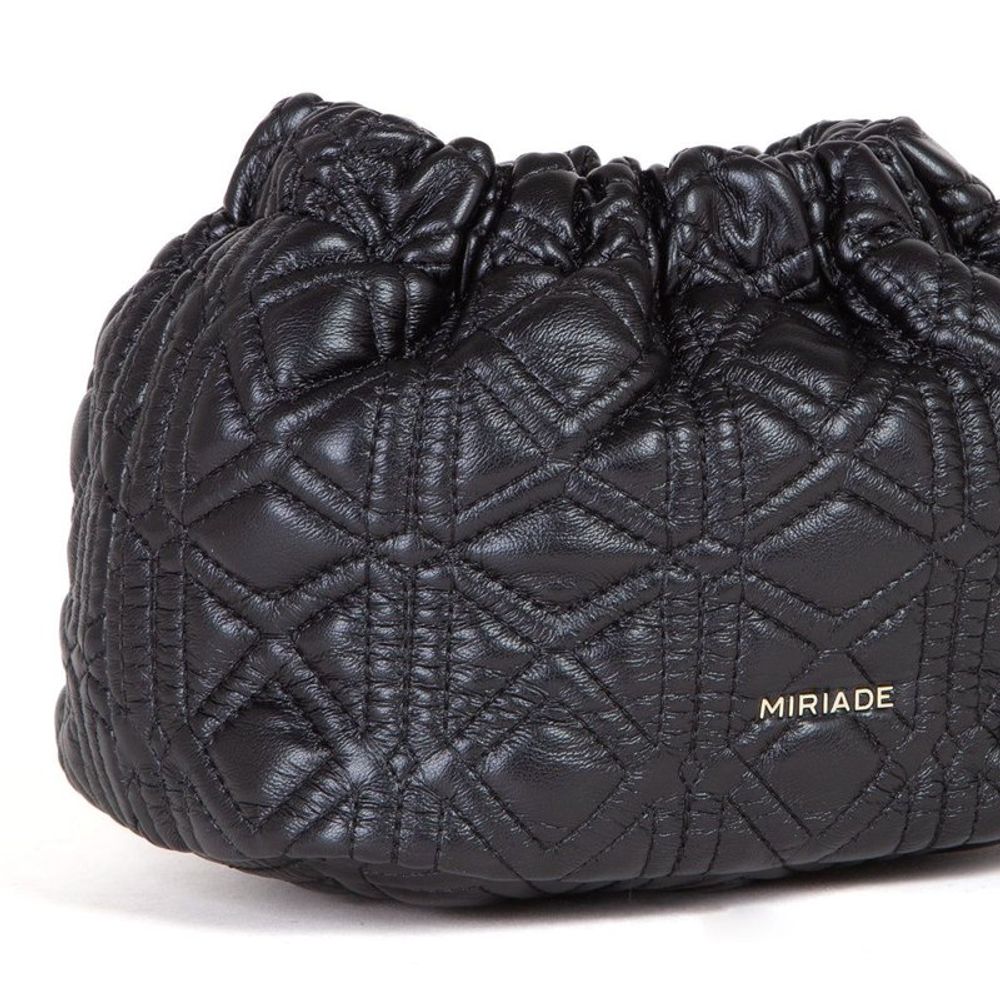 MIRIADE Schwarze Schultertasche aus Polyethylen