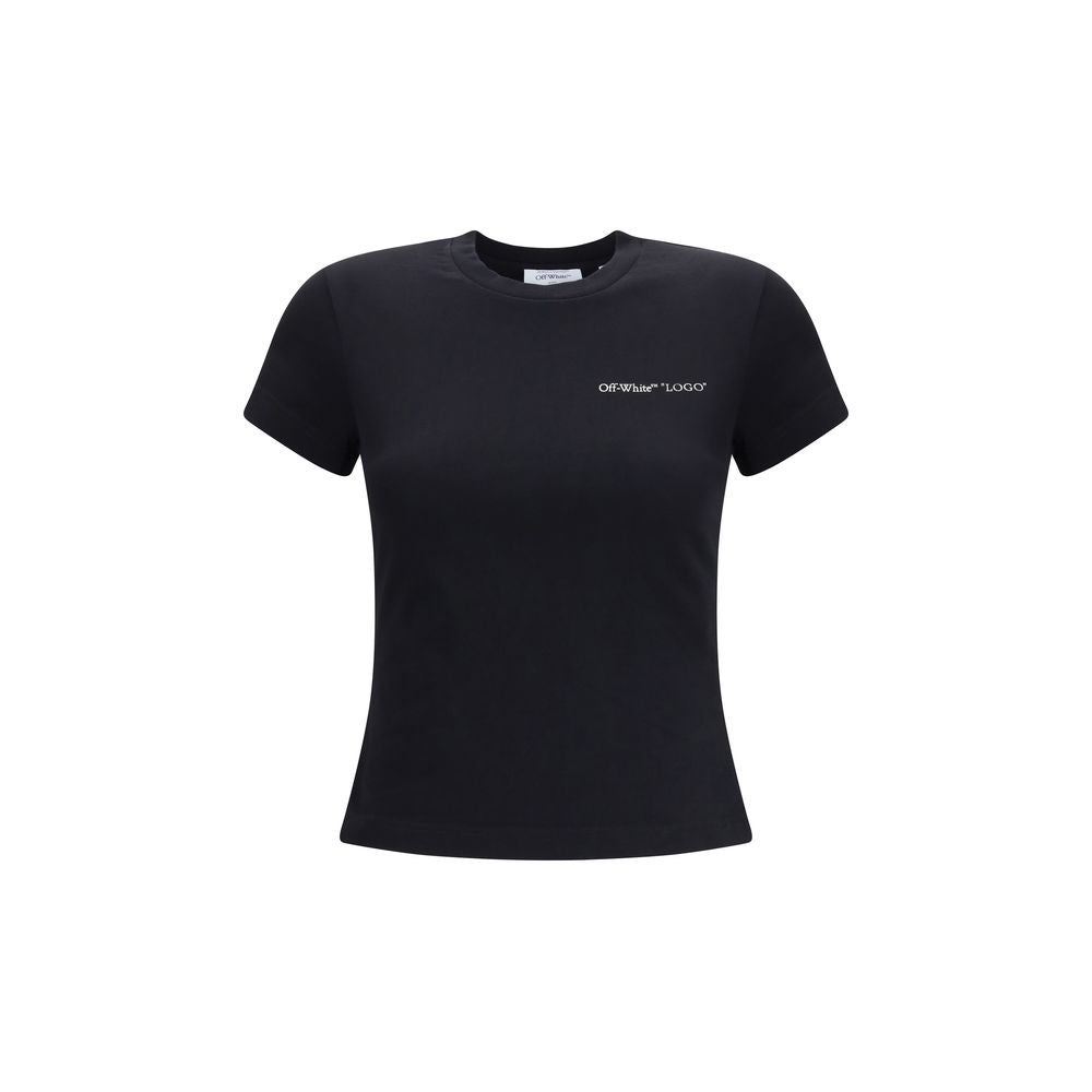 Off-White Schwarzes Baumwoll-T-Shirt