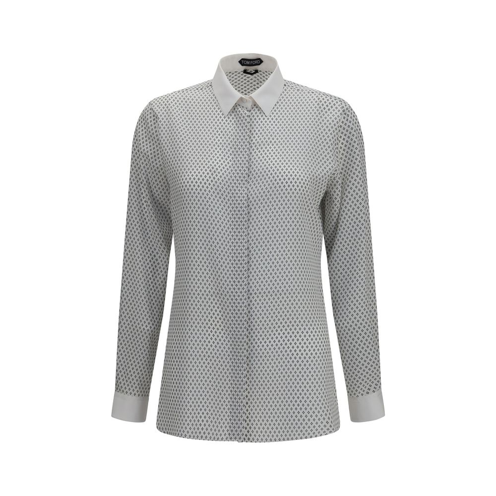 Tom Ford Mehrfarbiges Seidenhemd mit Muster